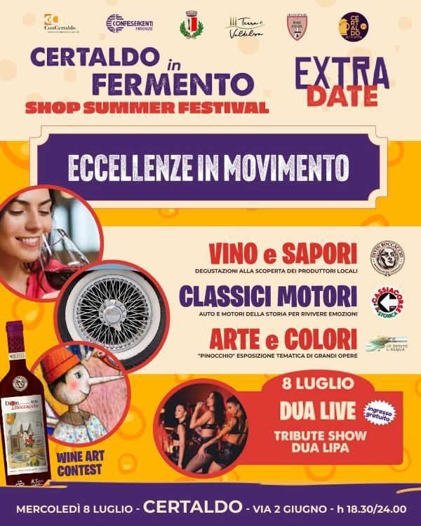 &ldquo;'𝗘𝗰𝗰𝗲𝗹𝗹𝗲𝗻𝘇𝗲 𝗶𝗻 𝗠𝗼𝘃𝗶𝗺𝗲𝗻𝘁𝗼'&rdquo;: a Certaldo una serata speciale tra enogastronomia locale, auto d'epoca e grande intrattenimento