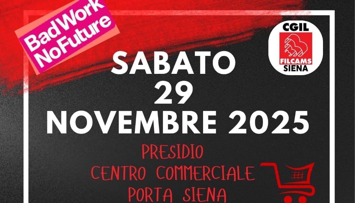 FIOM CGIL Siena: "Solidarietà al lavoratore licenziato ingiustamente dalla PAM di Siena e presenza con una delegazione di metalmeccanici al presidio di sabato"