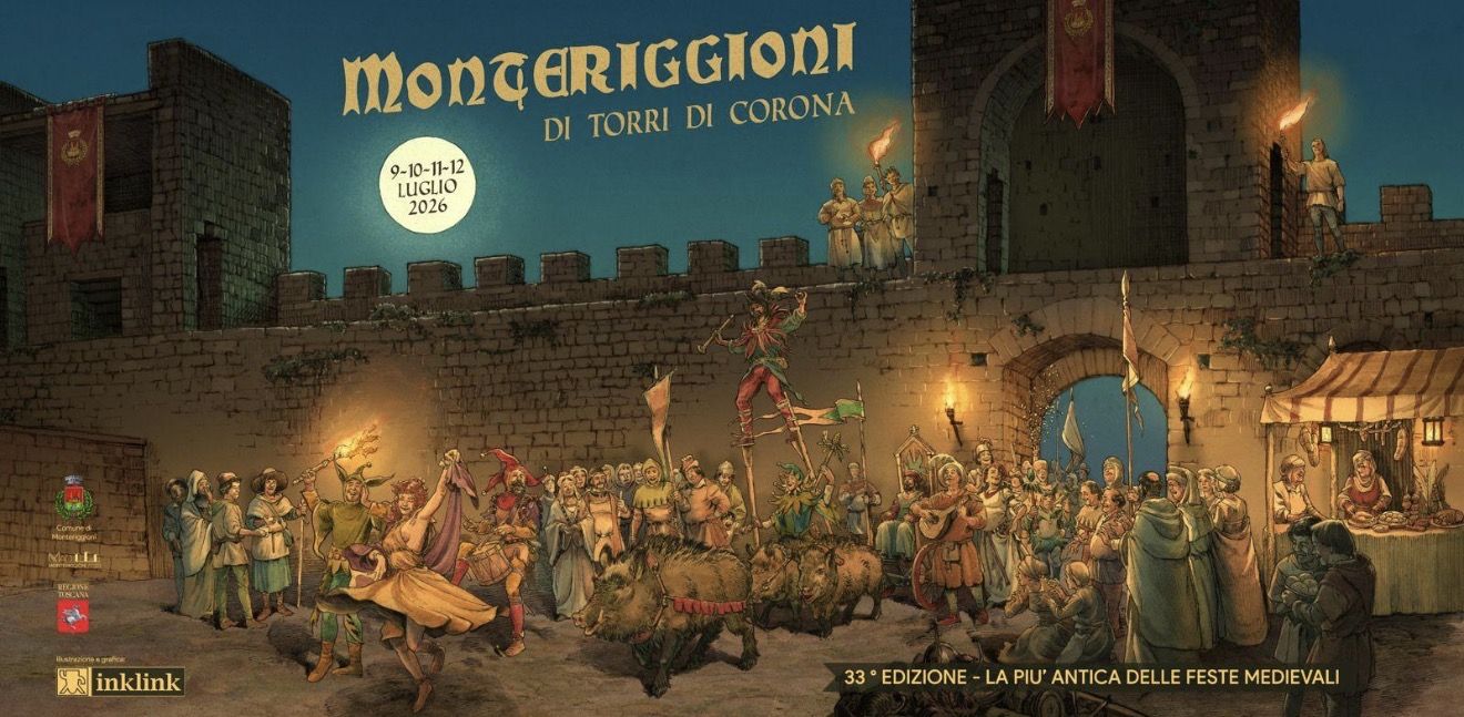 Monteriggioni si corona di storia: svelati il manifesto di Simone Boni e il programma della XXXIII Festa Medievale