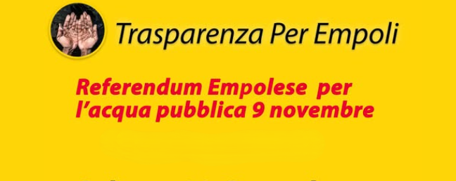 Comitato Trasparenza per Empoli: il nodo delle sedi del referendum comunale