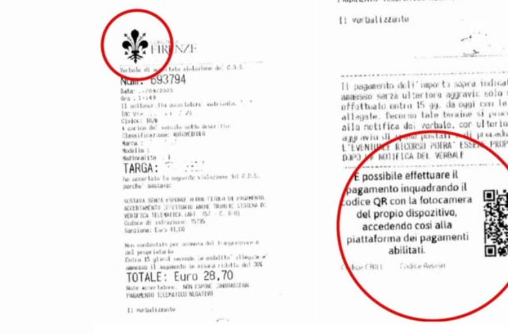 La nuova truffa dei 'falsi verbali' della polizia municipale di Firenze: ecco come riconoscerli