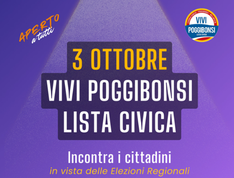 Vivi Poggibonsi organizza un incontro sulle regionali. I 5 candidati di Poggibonsi ascoltano i cittadini