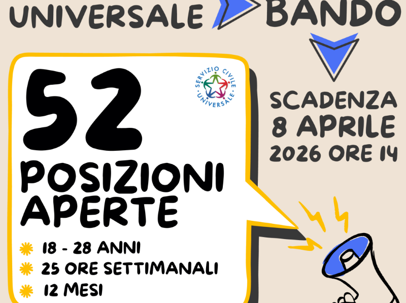 Servizio Civile Universale: al via le candidature a Empoli. 8 posti disponibili tra cultura e servizi al cittadino