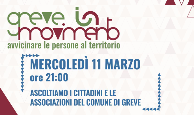 &ldquo;Greve in movimento&rdquo;: un percorso condiviso per costruire il futuro della mobilit&agrave;