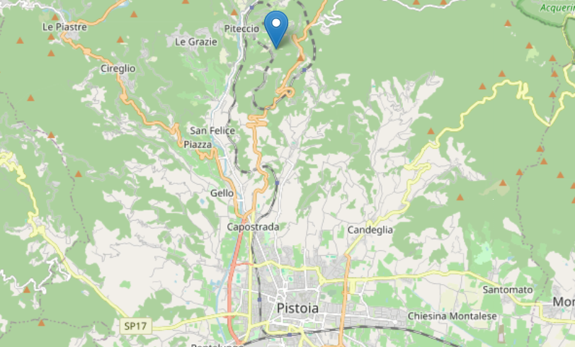 Forte scossa di terremoto a Pistoia: magnitudo 4.1.  Scuole evacuate e gente in strada
