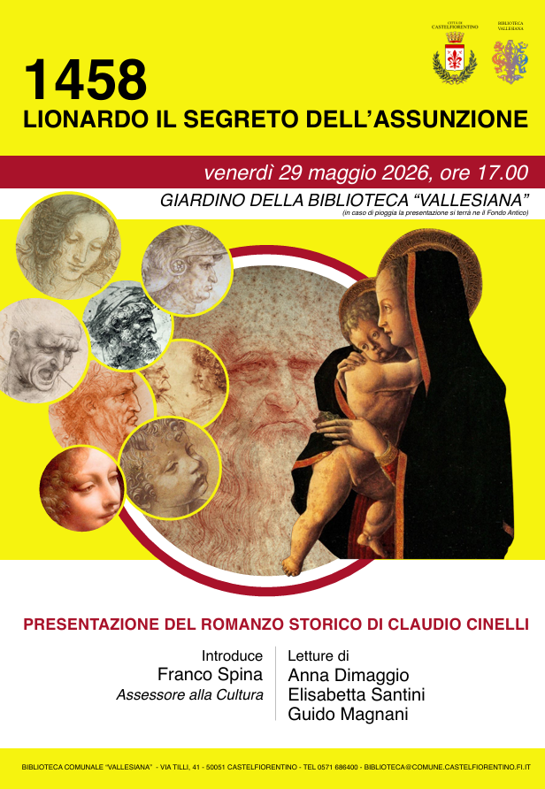 Il mistero del giovane Leonardo: Claudio Cinelli presenta "1458 &ndash; Lionardo" a Castelfiorentino