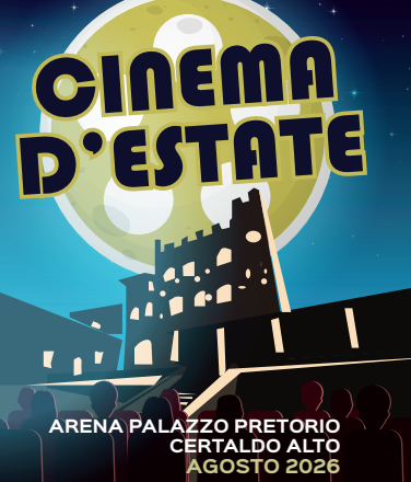 Cinema d'Estate a Certaldo Alto: ad agosto proseguono le proiezioni all'Arena di Palazzo Pretorio