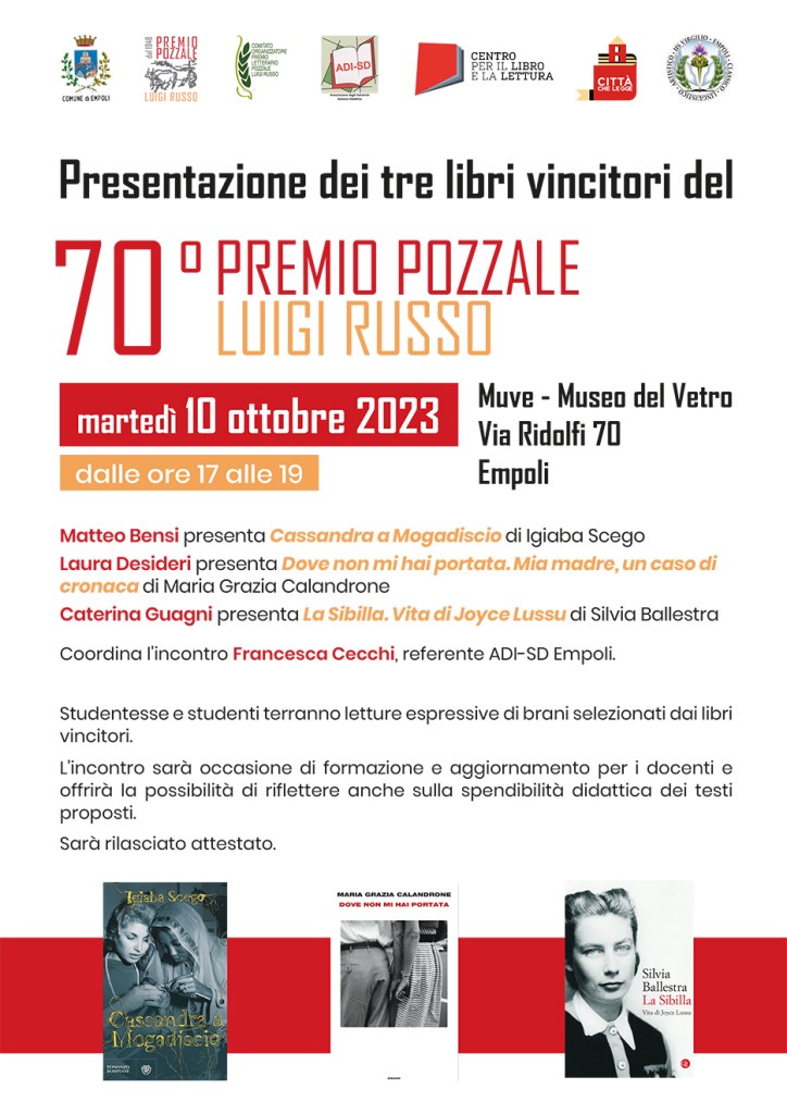 Premio Pozzale 2023, alla scoperta dei libri vincitori: incontro al Museo del Vetro