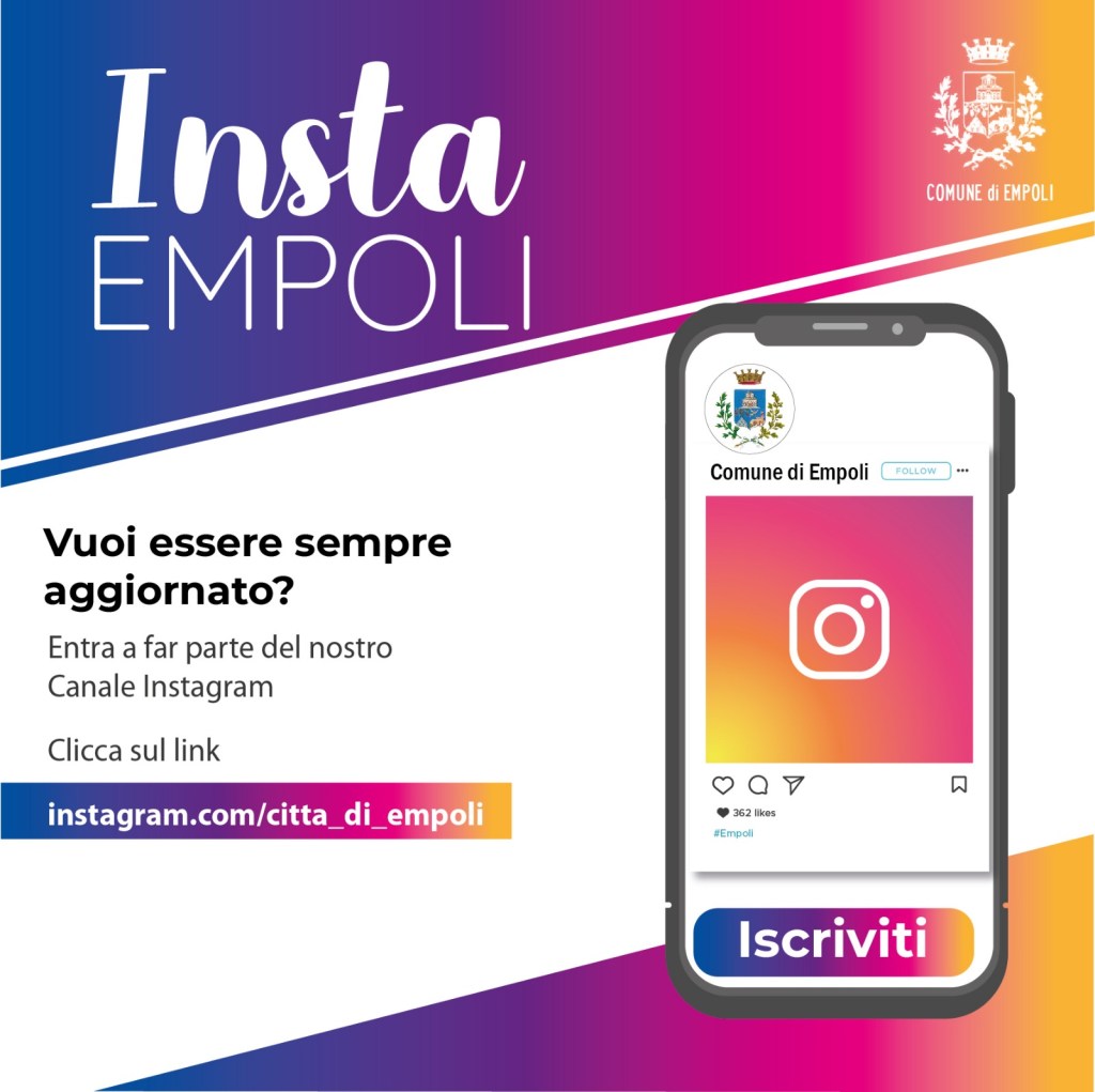 Il Comune di Empoli approda su Instagram: una rete di social network per le info al cittadino