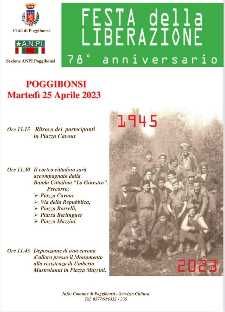 Festa della Liberazione, Poggibonsi celebra il 25 aprile