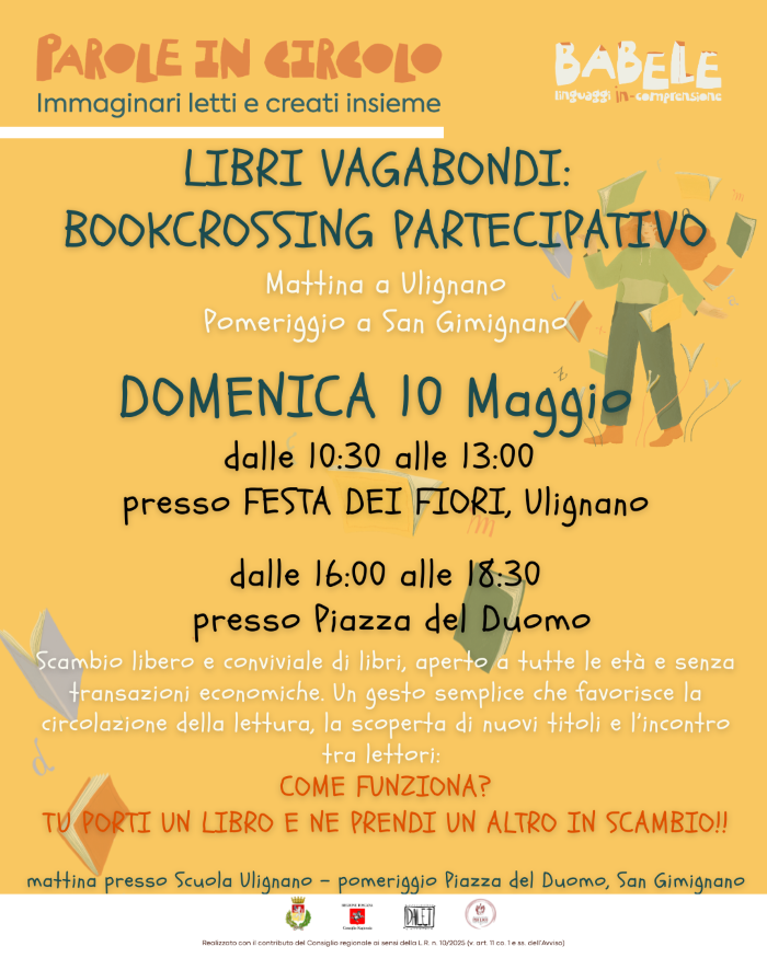 A San Gimignano &egrave; in arrivo &ldquo;Libri Vagabondi&rdquo;,  il bookcrossing partecipativo aperto a tutti