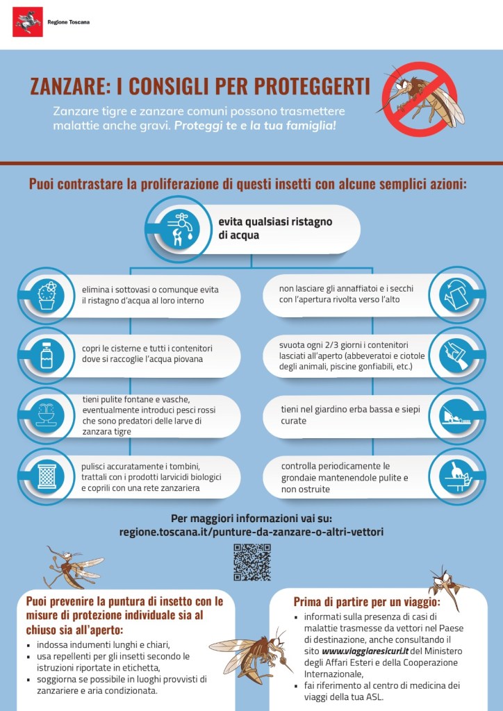 Poggibonsi: lotta alla zanzara, accorgimenti necessari per prevenire i focolai