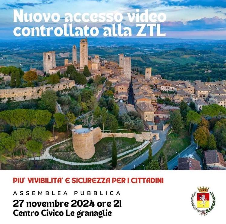 San Gimignano, nuova Ztl con varchi elettronici: assemblea pubblica per illustrare funzionamento