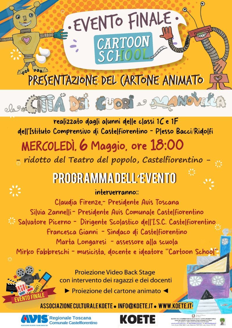 Castelfiorentino: gli studenti presentano il cortometraggio "Citt&agrave; dei cuori a manovella"