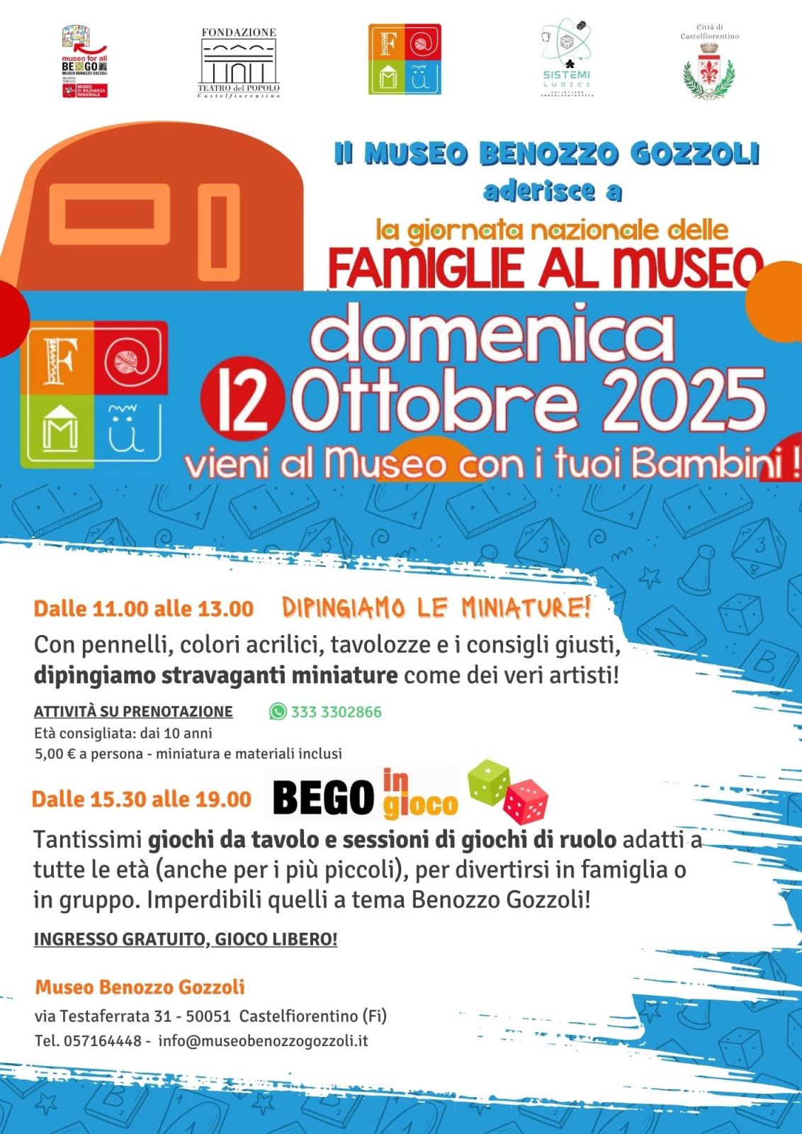 Castelfiorentino, famiglie al Museo, giochi e laboratori per tutte le età