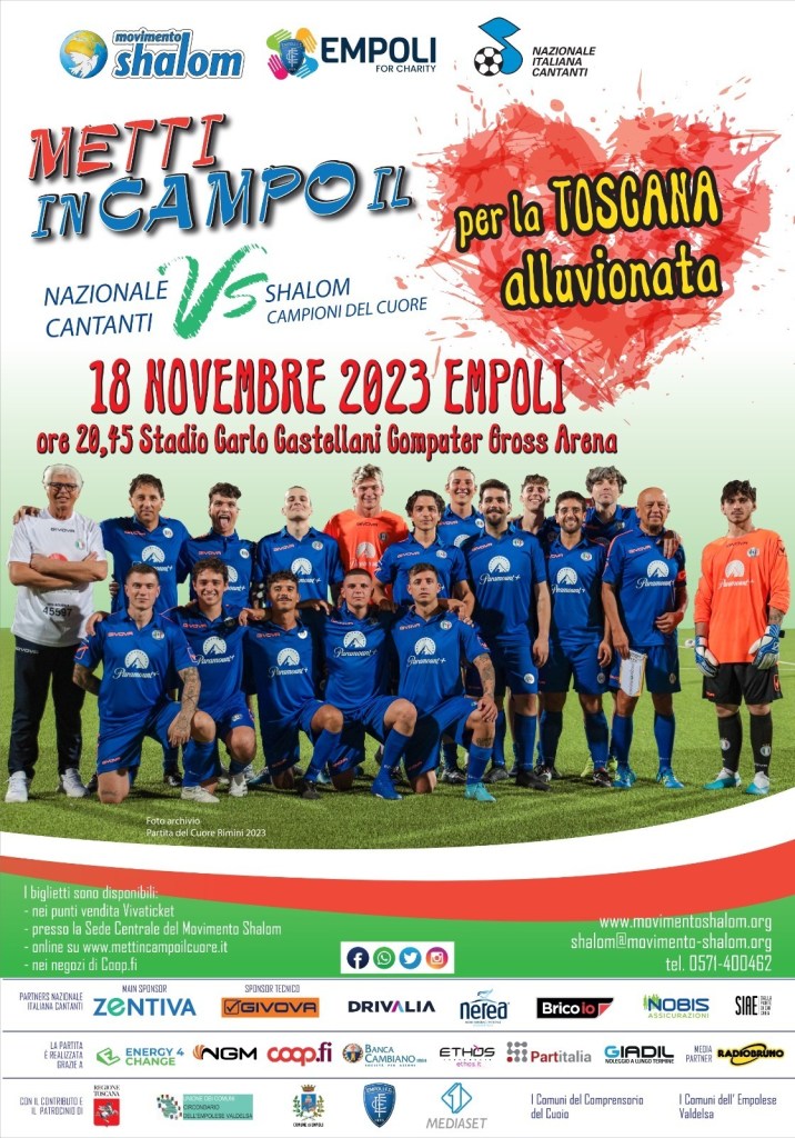 Empoli, “Metti in campo il cuore” per la Toscana alluvionata