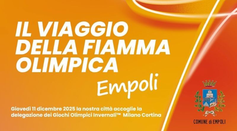Olimpiadi invernali, Empoli tappa della Fiamma Olimpica in viaggio per Milano-Cortina 2026