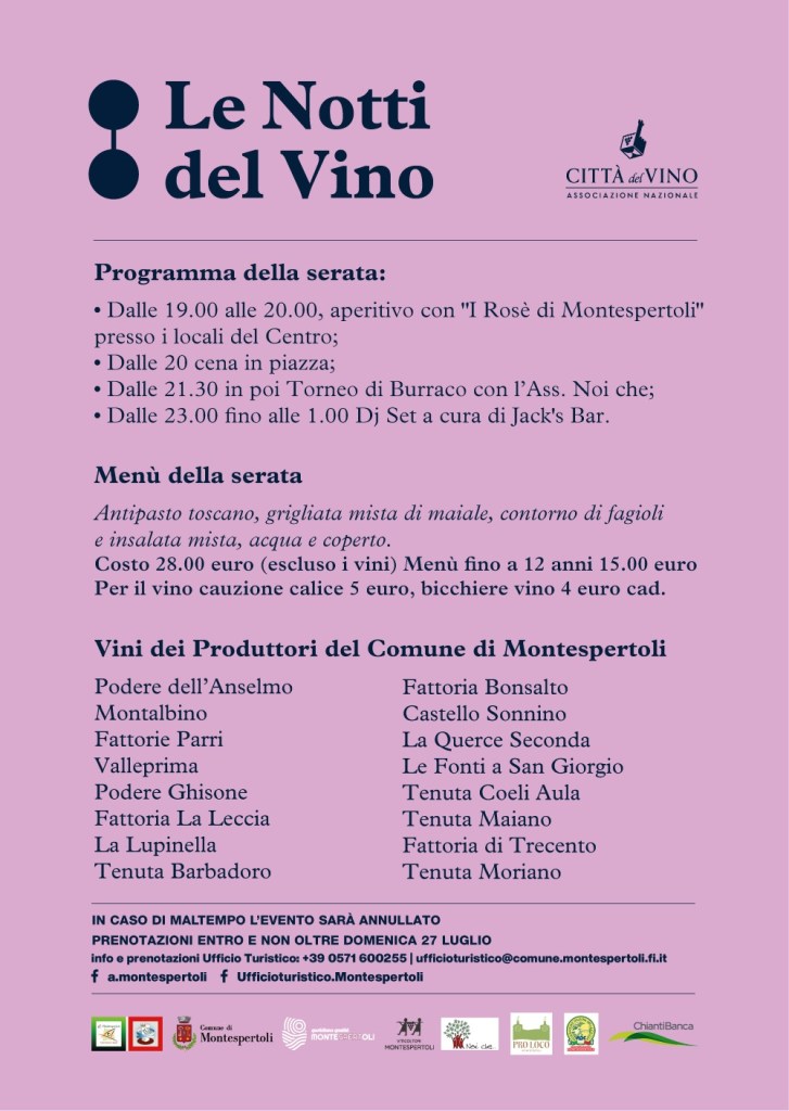 Montespertoli brinda sotto le stelle con Le Notti del Vino