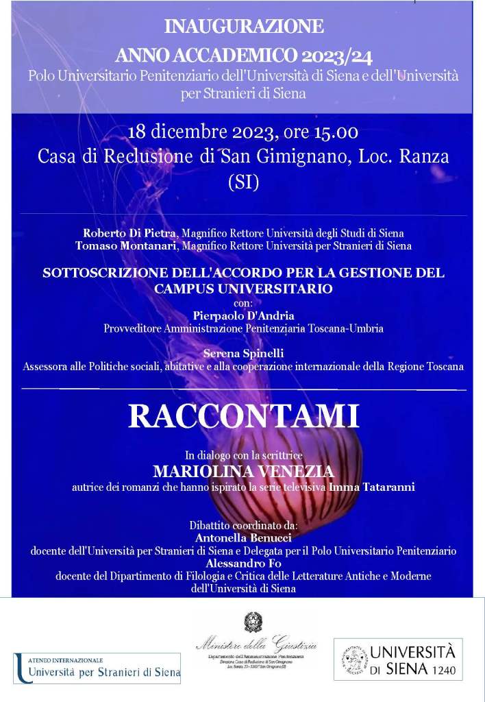 Inaugurazione Anno Accademico del Polo Universitario Penitenziario dei due atenei senesi