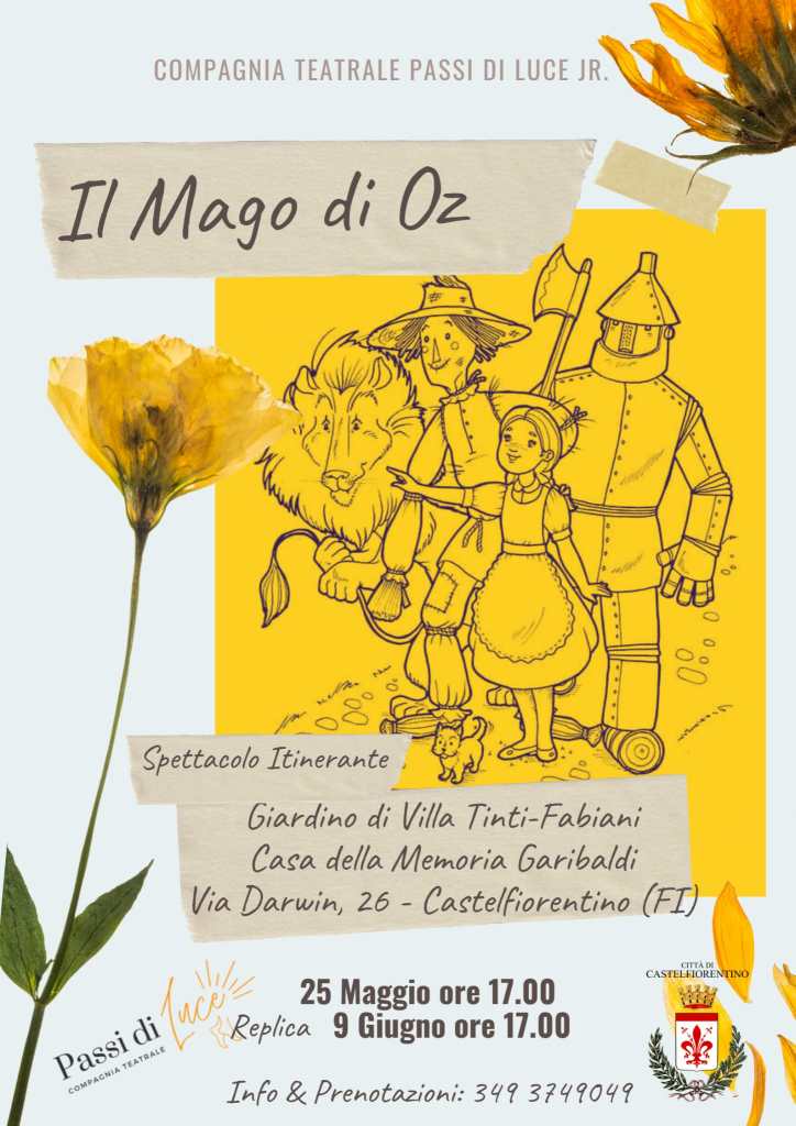 Castelfiorentino, il “Mago di Oz” nel giardino della Casa della memoria Garibaldi