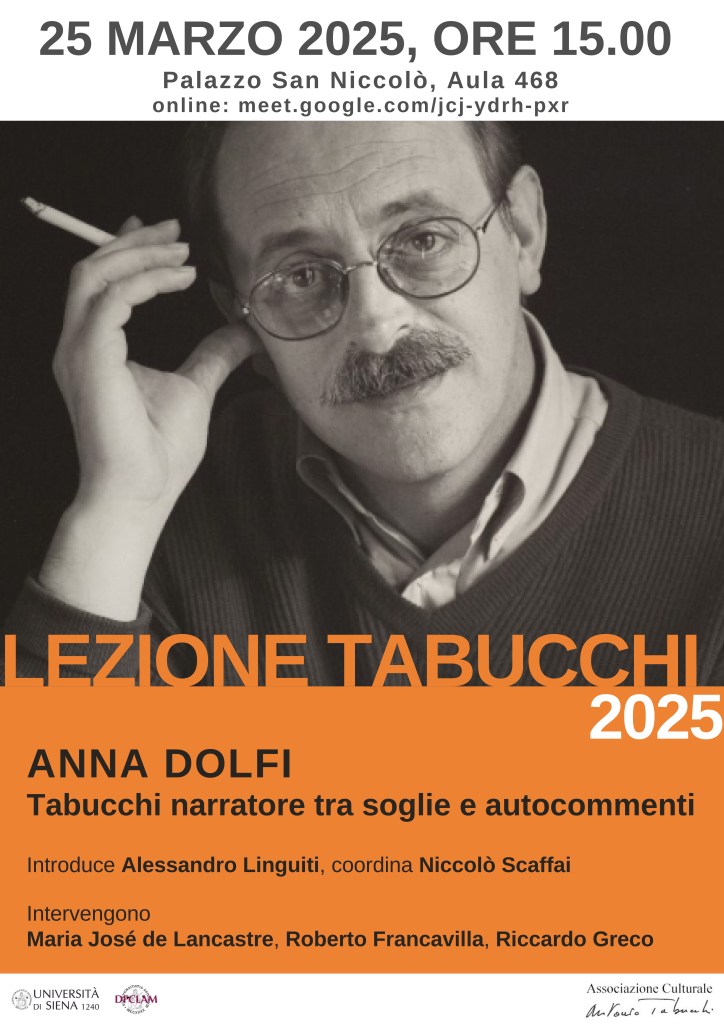 Per ricordare Antonio Tabucchi. All’Università di Siena la quarta “Lezione Tabucchi”