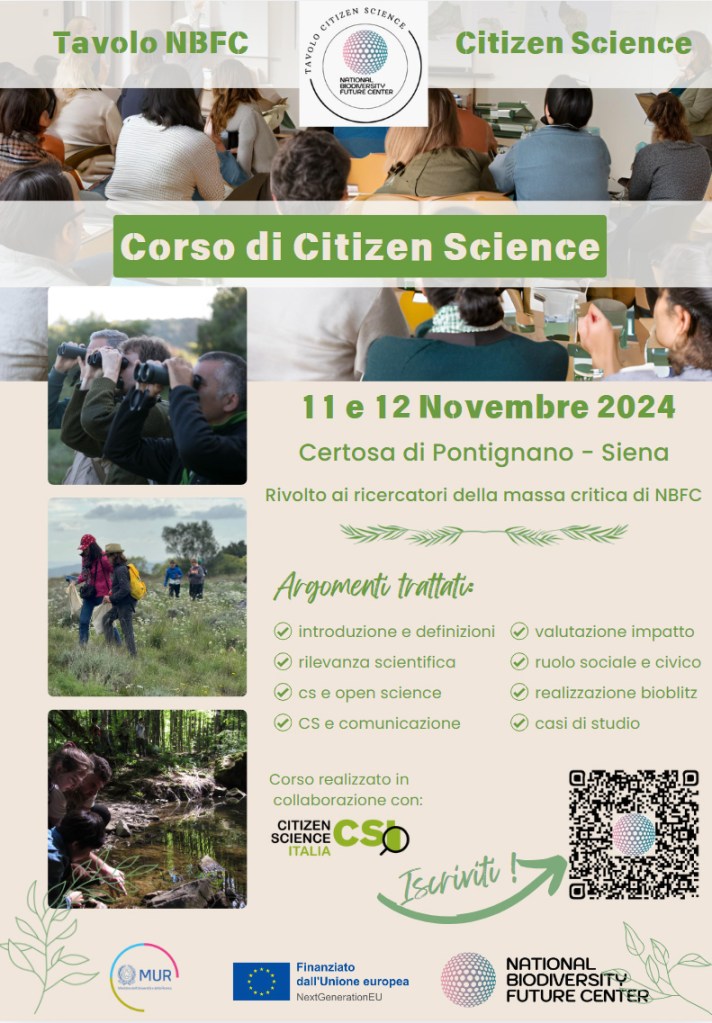 Pontignano, corso di Citizen Science fino al 12 novembre