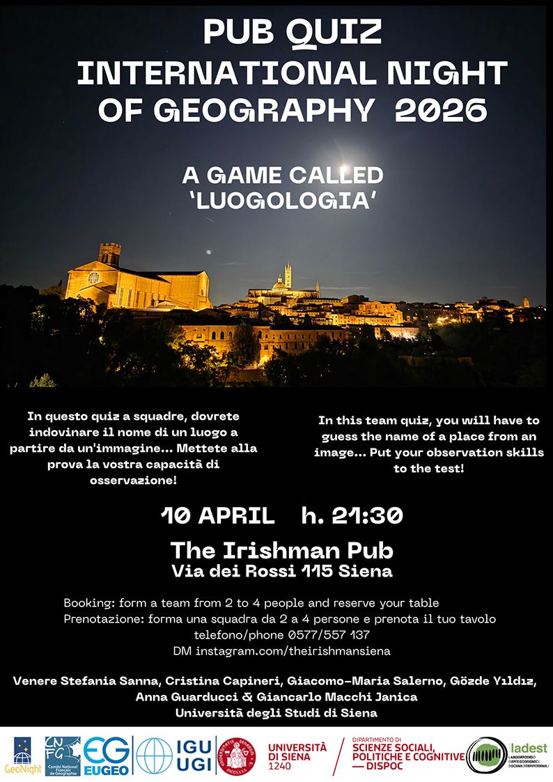 Siena, il mondo in un pub: arriva "Luogologia", il quiz della Notte della Geografia