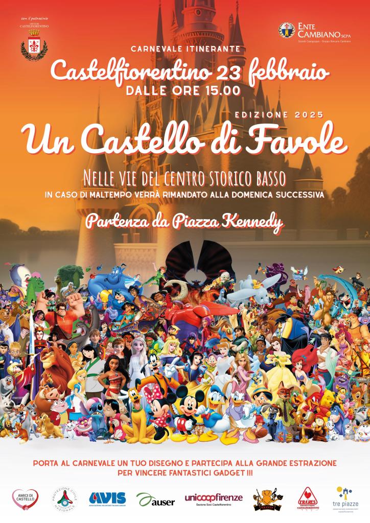Castelfiorentino, la gioia del Carnevale con un “Castello di Favole”