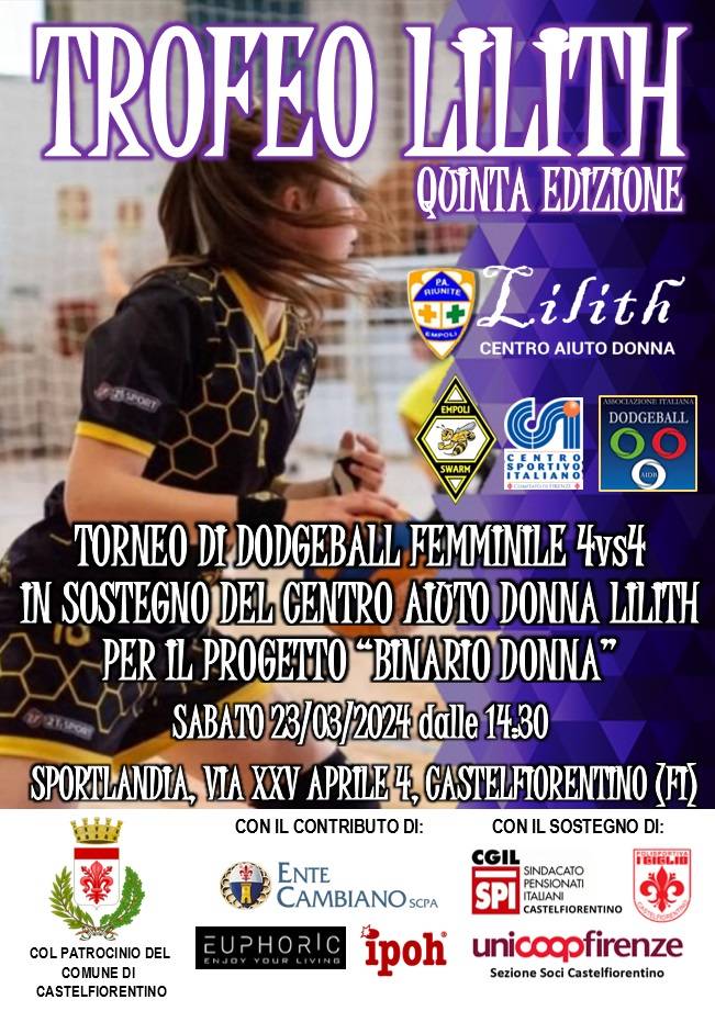 Castelfiorentino, Torneo di Dodgeball a sostegno del Centro Aiuto Donna Lilith
