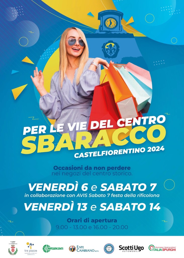 Castelfiorentino, due fine settimana con “Lo Sbaracco”, il bazar dedicato ai “saldi super”