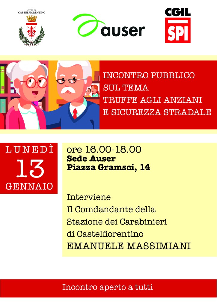 Castelfiorentino, truffe agli anziani, come difendersi