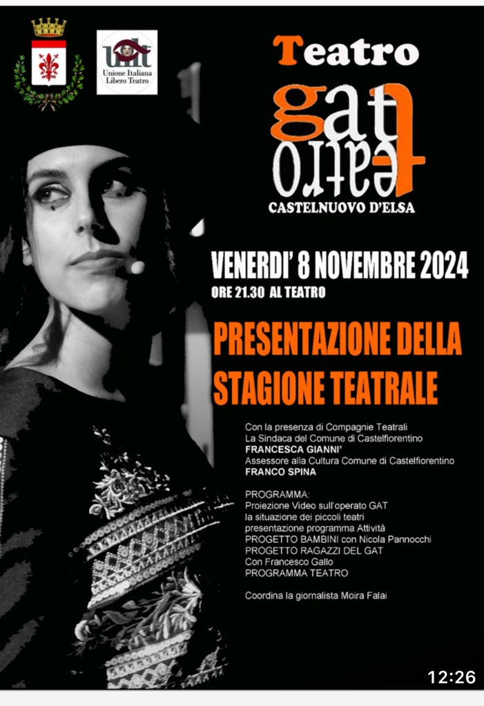 Castelnuovo d’Elsa Teatro, la nuova stagione 2024/2025