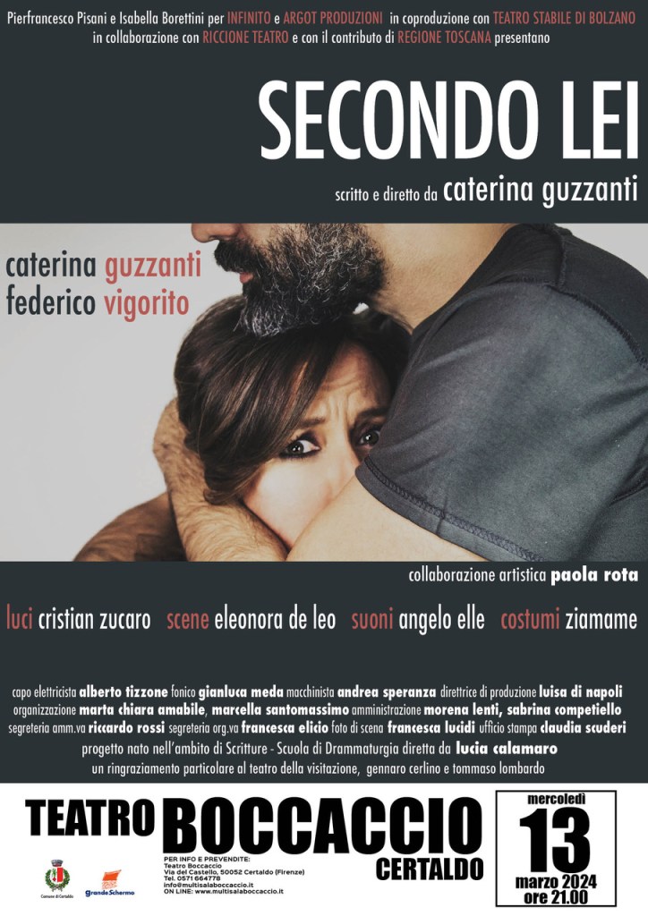 “Secondo lei”: il dramma della coppia in scena a Certaldo con Caterina Guzzanti