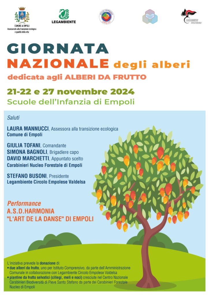 Empoli, Giornata degli Alberi, tre giorni di iniziative nelle scuole dell’infanzia
