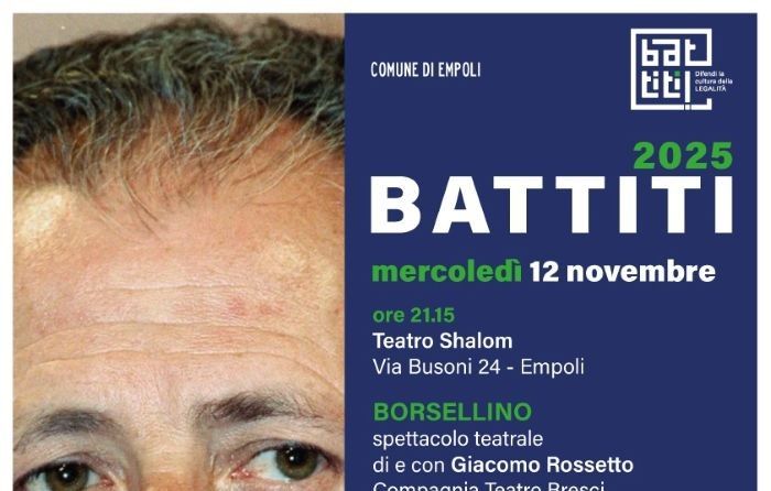 Empoli, una settimana dedicata a “Battiti e alla legalità”: il programma delle iniziative rivolte alle scuole e alla cittadinanza