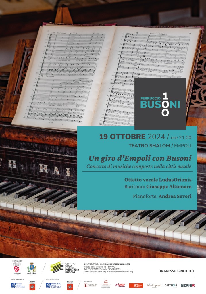 Empoli, concerto in omaggio a Ferruccio Busoni al Teatro Shalom