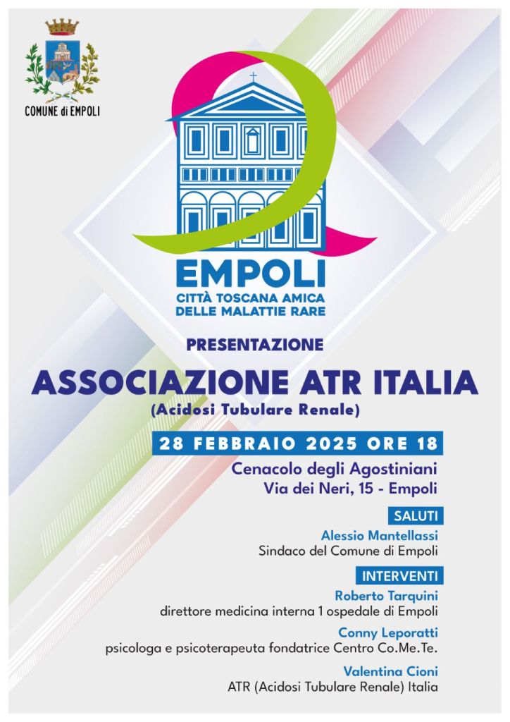 Empoli città regionale amica delle malattie rare, un convegno sancisce la nascita dell'associazione ATR Italia