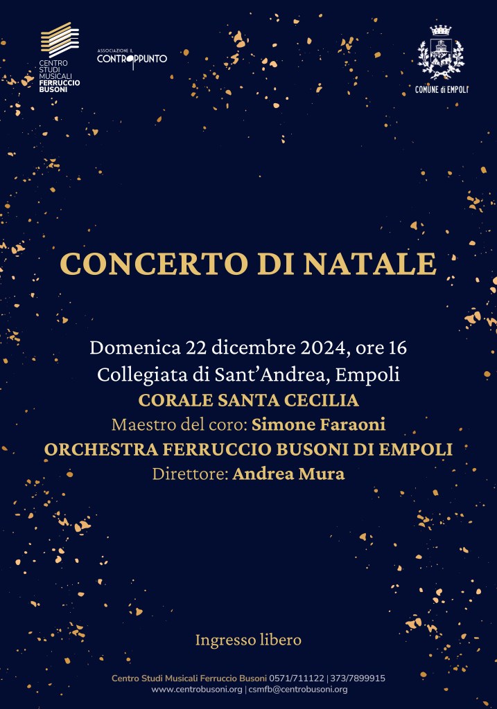 “Concerto di Natale” con la Corale Santa Cecilia e l'Orchestra Ferruccio Busoni di Empoli