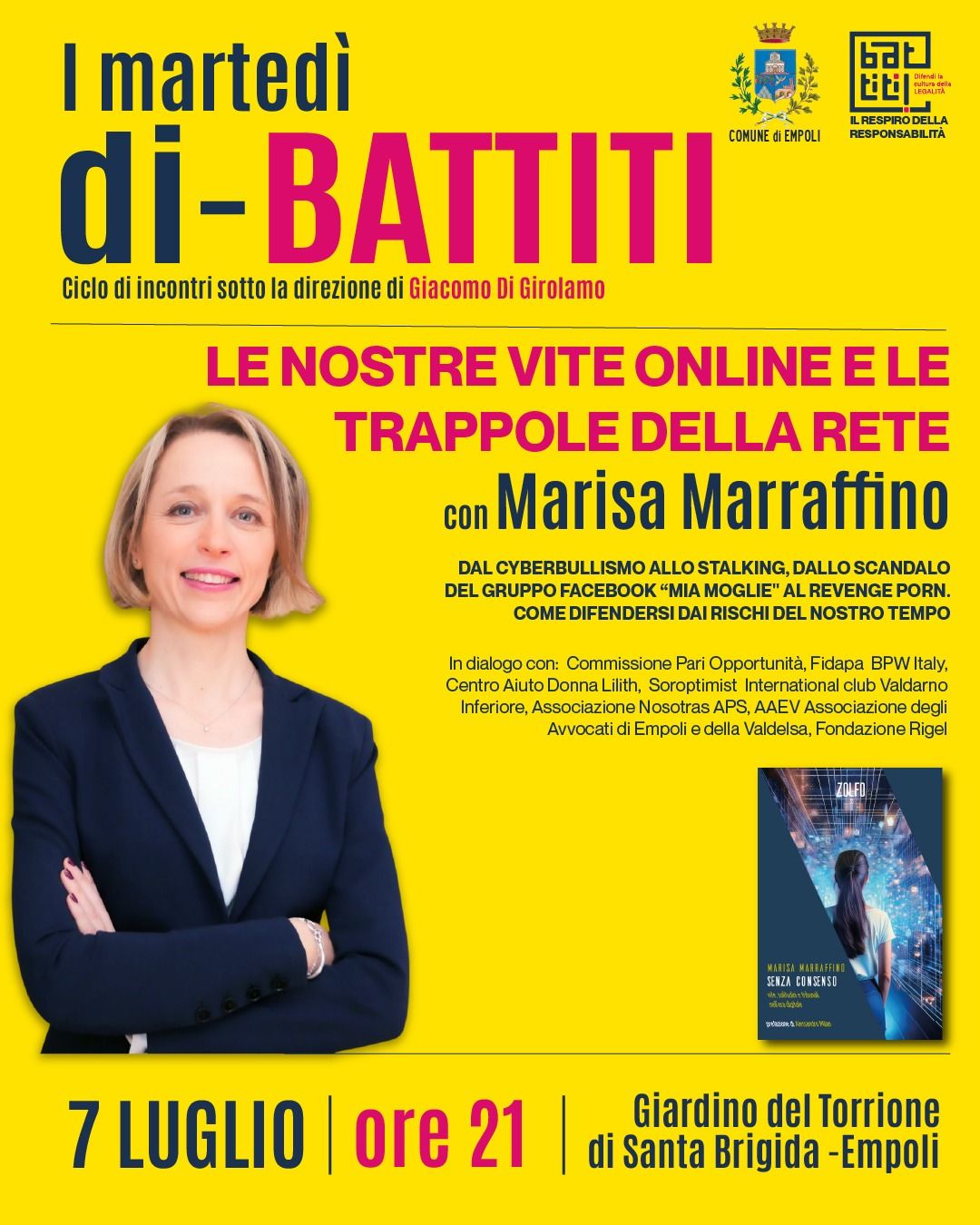 I marted&igrave; di-Battiti: come difendere i nostri figli dalle trappole del web. A Empoli arriva Marisa Marraffino