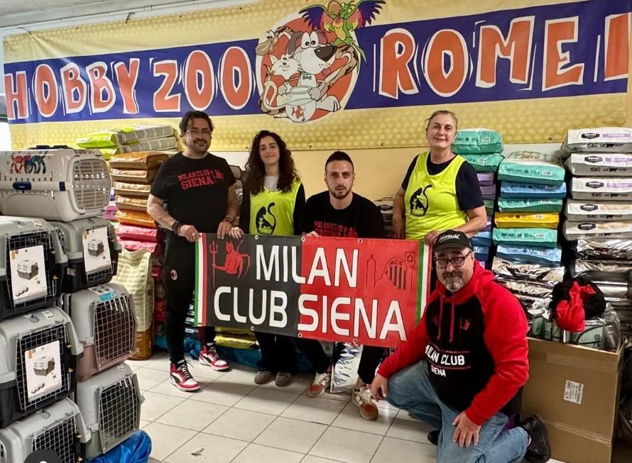 Cuore rossonero per i felini di Siena: la donazione del Milan Club all&rsquo;Associazione A.mici Miei
