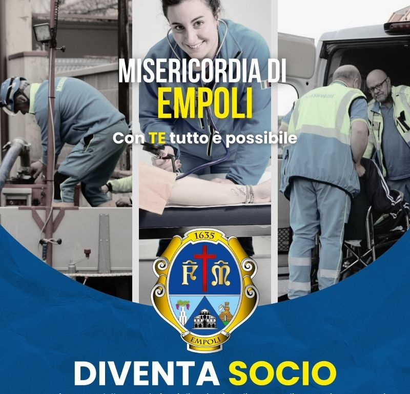 Al via la campagna di tesseramento soci 2026 della Misericordia di Empoli