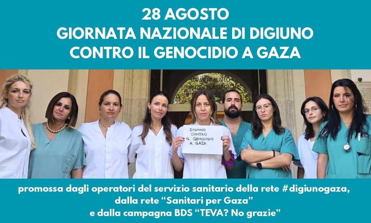 Giovedì l’Italia sanitaria digiuna per Gaza
