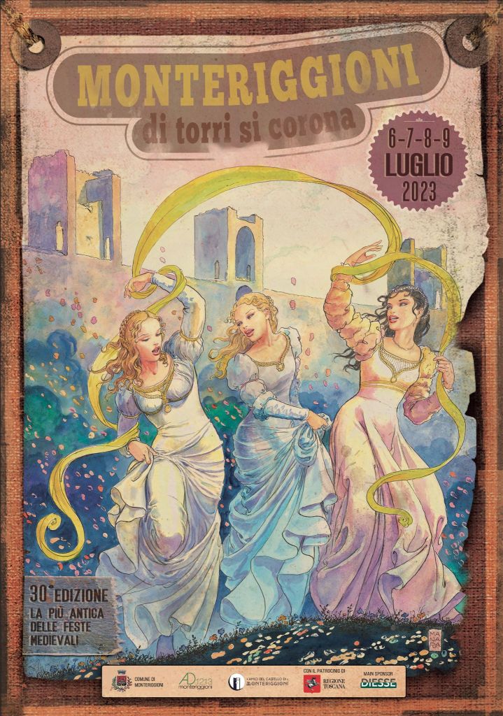 Festa Medievale di Monteriggioni, il manifesto è di Milo Manara