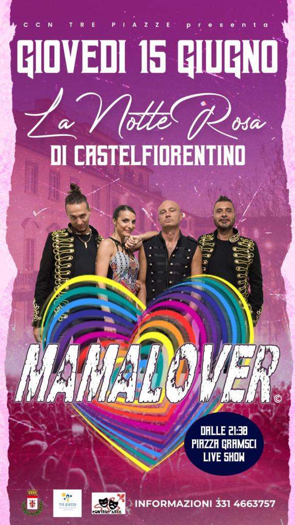 Notte Rosa nel centro di Castelfiorentino giovedì sera