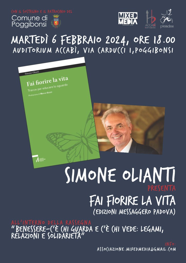 Simone Olianti presenta “Fai fiorire la vita” e apre la rassegna BenEssere