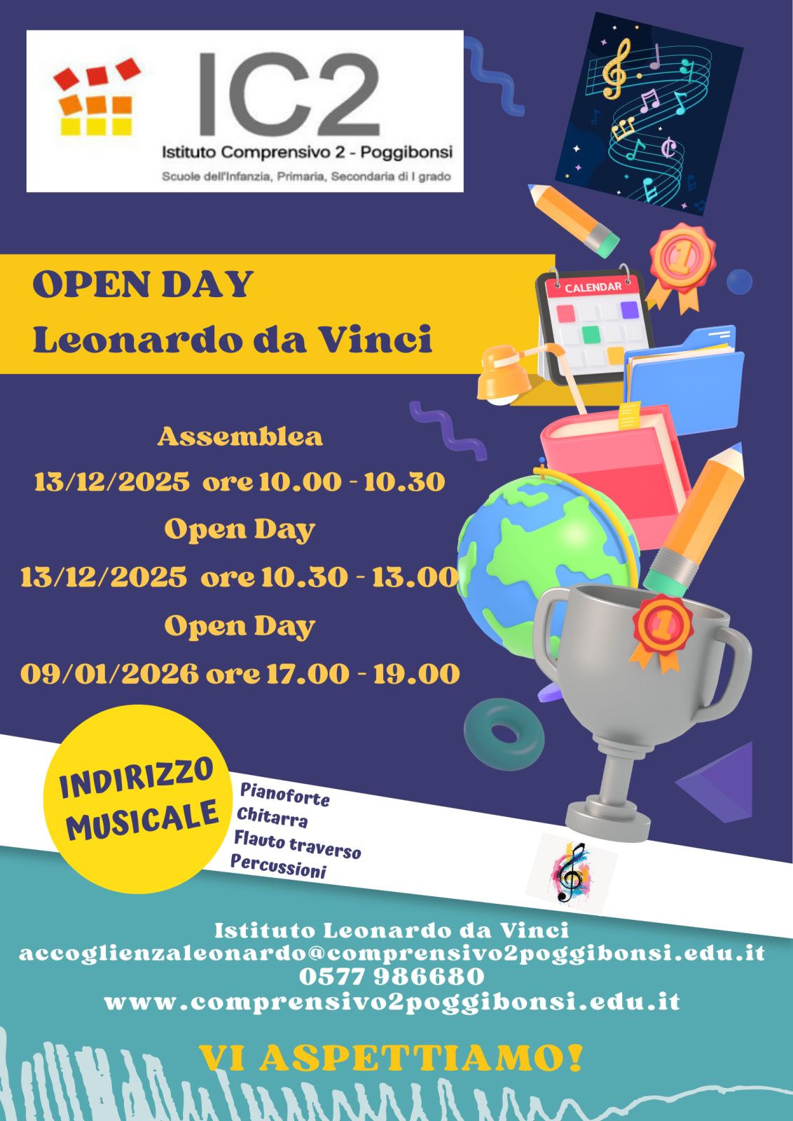 IC 2 Poggibonsi: Open Day dell&rsquo;Indirizzo Musicale il 9 gennaio 2026