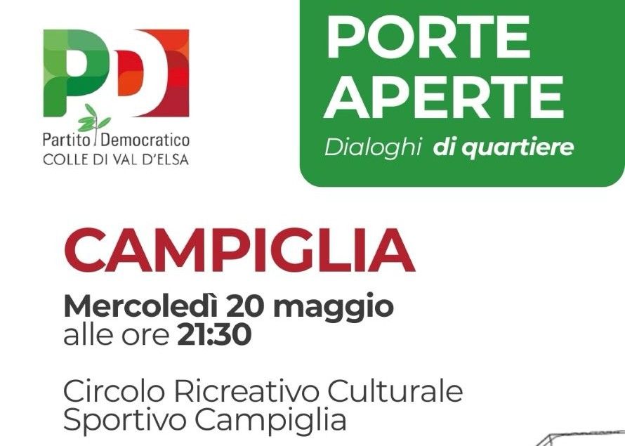 Porte aperte a Campiglia: Dialoghi di quartiere con il PD | 20 Maggio