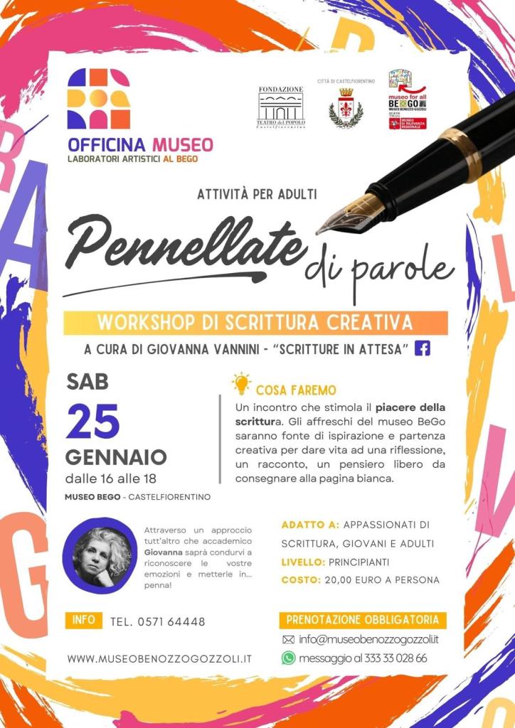Castelfiorentino, 'Pennellate di parole' al Museo Be.Go.