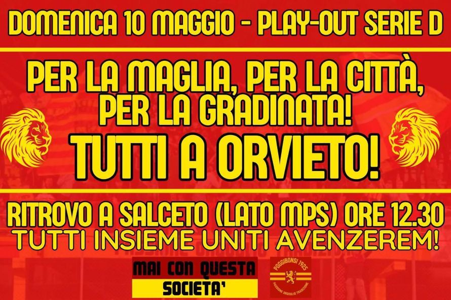 A Orvieto esodo giallorosso: l&rsquo;appello della gradinata in vista del playout
