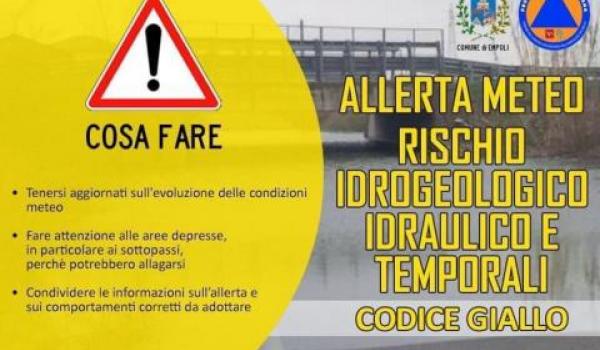 Empoli, allerta meteo: chiusi scuole, impianti sportivi, parchi e cimiteri